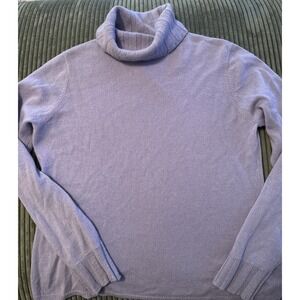 Griffen Cashmere Women's Turtleneck Sweater, 100% Cashmere Lavender Large